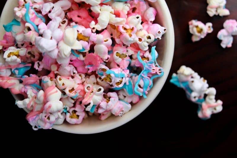 Unicorn popcorn is an easy to make and colorful treat that is perfect for your unicorn themed birthday party or unicorn sleepover! 