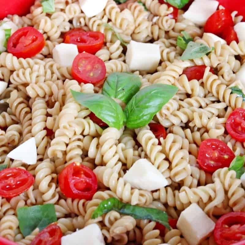 Easy Caprese Pasta Salad Recipe with Fresh Mozzarella