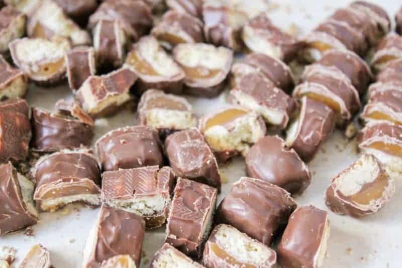 Chopped Twix Candy Bars