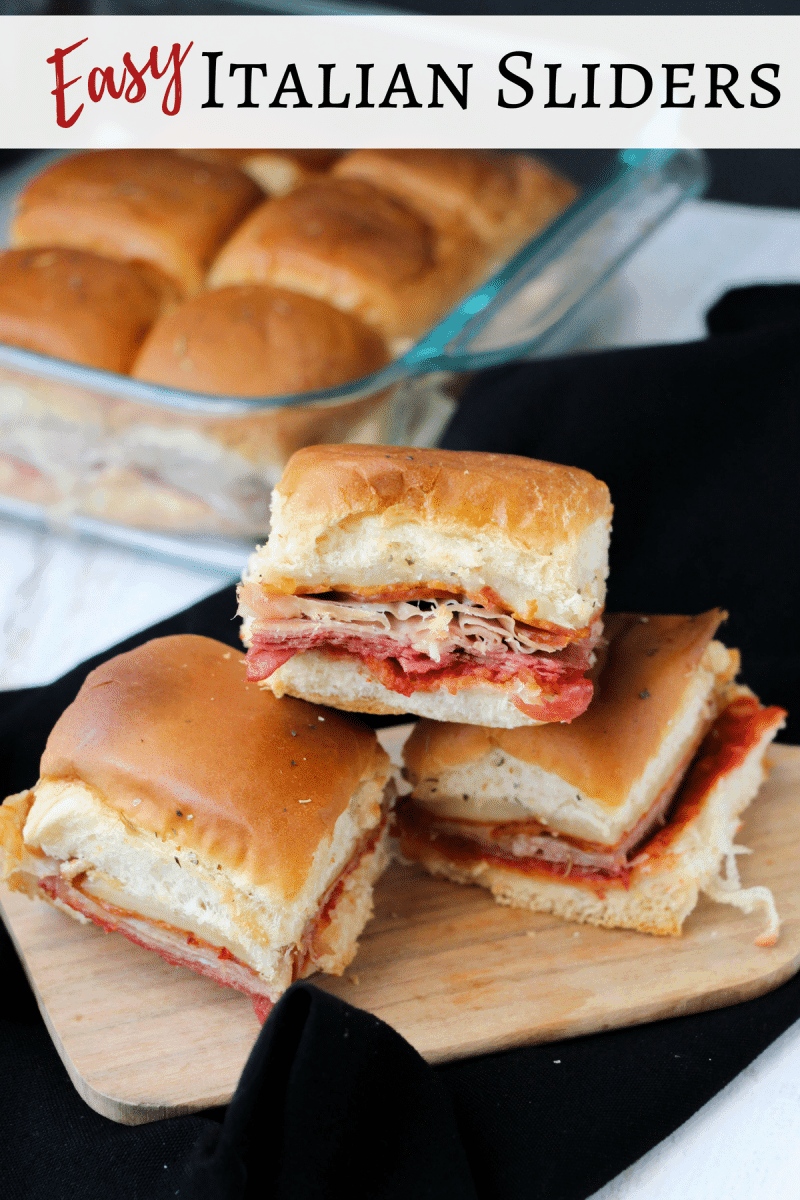 Packed with salami, pepperoni, prosciutto, mozzarella, tomato sauce, these tasty Italian sliders are an easy to make one-dish recipe.