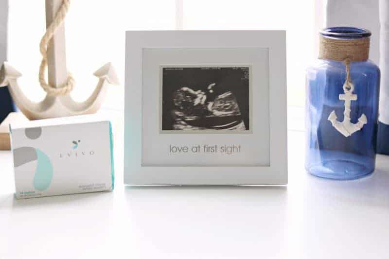 Love at first sight sonogram frame and Evivo infant probiotic