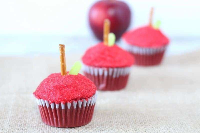 These easy-to-make apple cupcakes are a fun back to school treat that the kids and teachers will enjoy on the first day of school.