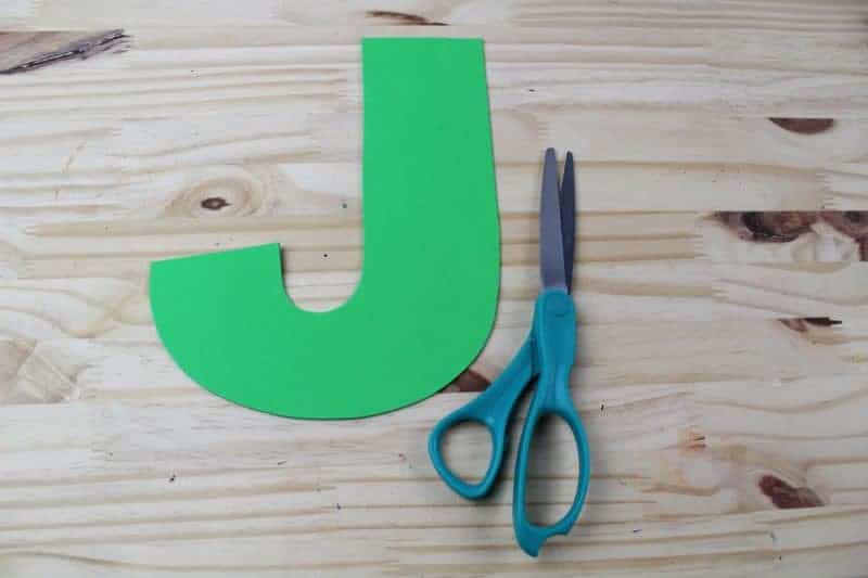 Cut the letter J out