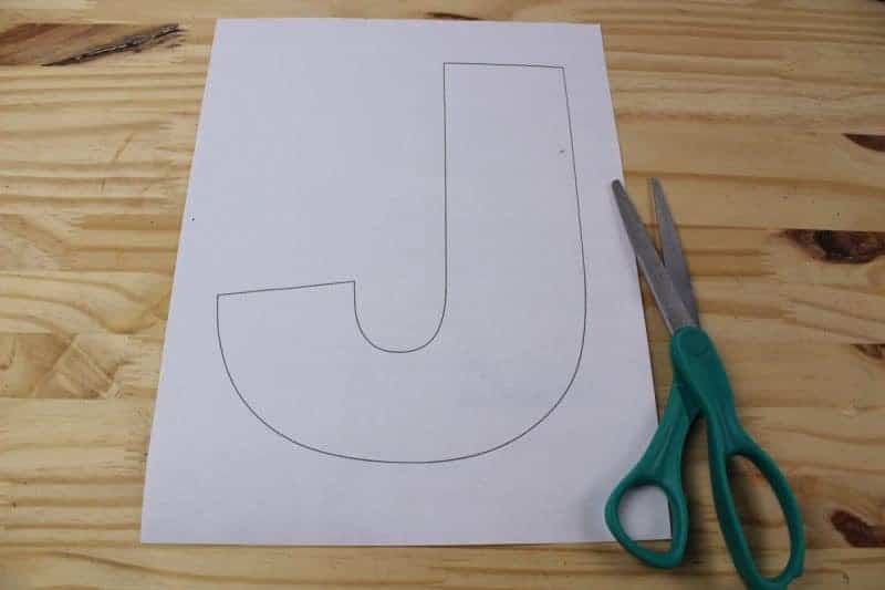 Cut out the letter J