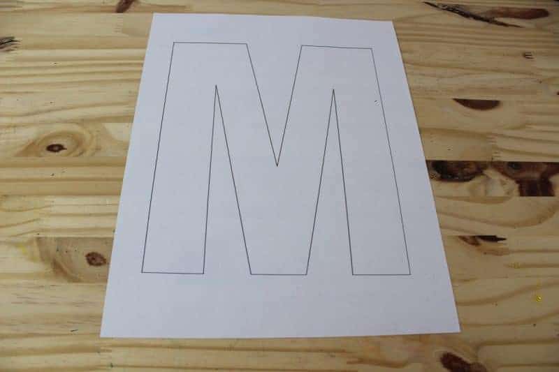 Cut out the letter M