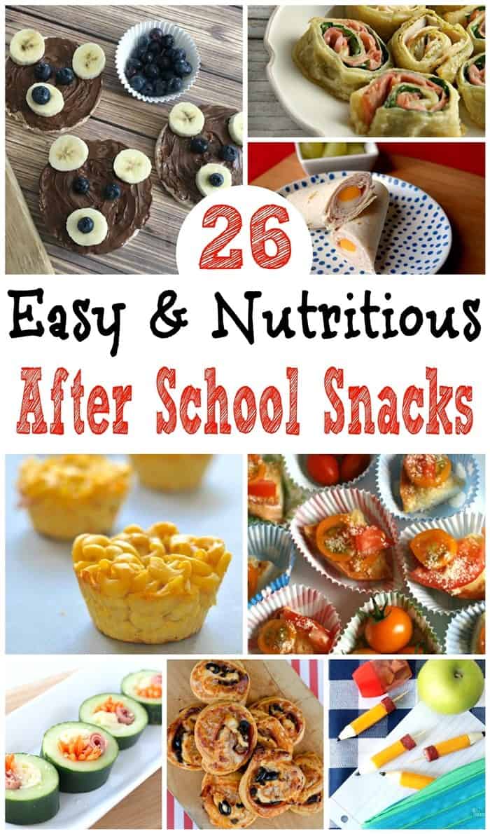 Easy after school snacks that the kids will love. These 26 nutritious after school snack recipes will keep the kids full and satisfied until dinnertime.