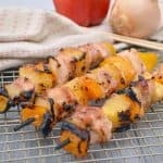 Grilled pineapple chicken skewers with a sweet and tangy polynesian glaze are a perfect for an easy family dinner option or for serving at your next BBQ.