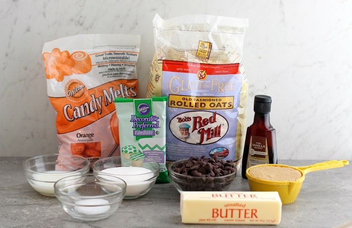 Halloween Cookie Dough Pumpkin Pop Ingredients