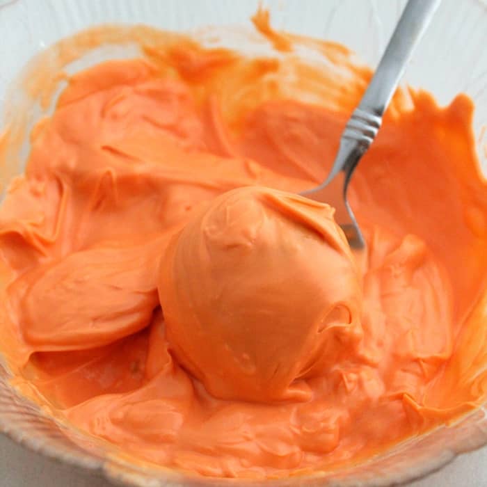 Orange Candy Melts for Pumpkin Cookie Dough Pops