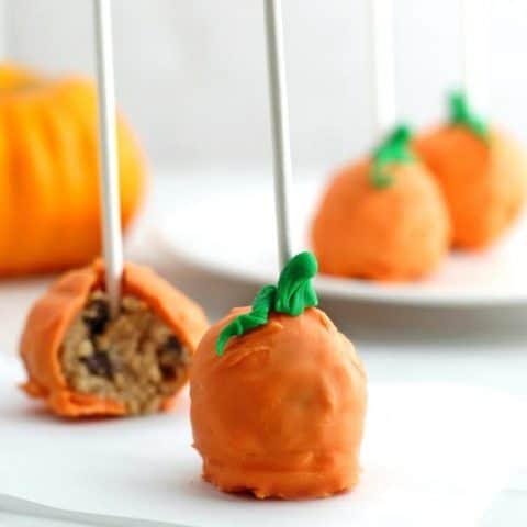 Pumpkin Cookie Dough Pops