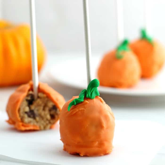 Pumpkin Cookie Dough Pops for Halloween Square 700