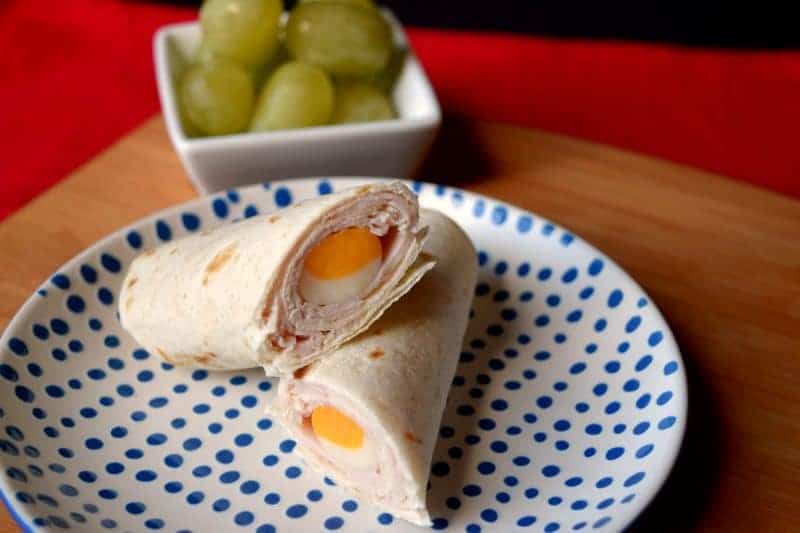 turkey and cheese tortilla roll-ups