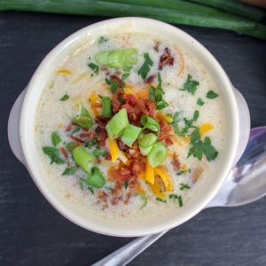 This quick and easy instant pot potato soup recipe put a warm and hearty meal on the table in under an hour that the entire family will love.