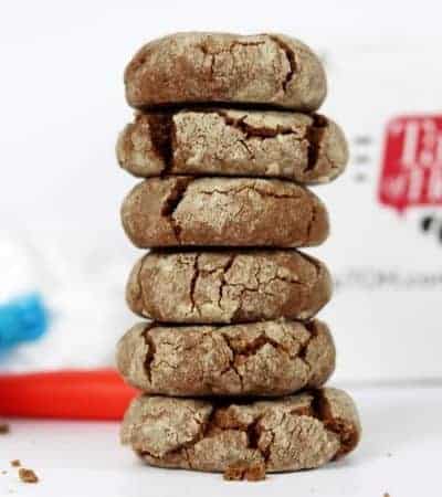Mexican Crinkle Cookies with a Kick, featuring Gustus Vitae Spicy Chocolate Cinnamon Cane Sugar, are the perfect combination of sweet and savory.