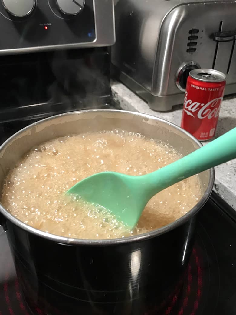 Bring Coca-Cola Fudge mixture to a boil
