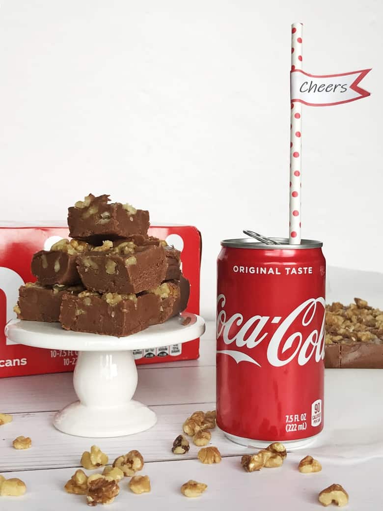 This rich and chocolatey Coca-Cola® Fudge with Walnuts is made using real Coca-Cola®, giving it a great kick of Coca-Cola® taste.