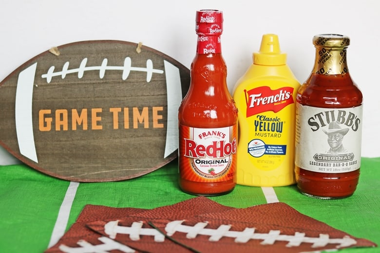 Frank's® RedHot, French’s® Mustard and Stubb’s® Bar-B-Q sauce