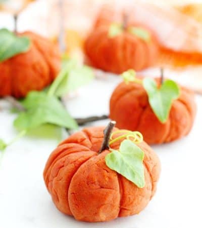 Enjoy Fall sensory play with the little ones with this taste-safe pumpkin spice playdough recipe made with non-toxic ingredients.