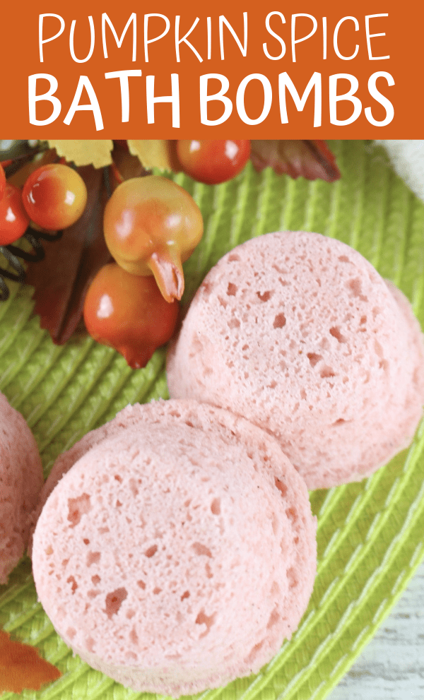 Slip into a bath scented like pumpkin pie with these easy homemade pumpkin spice bath bombs.