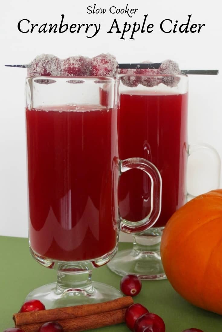 Cranberry apple cider made with sweet tea is an amazing twist on typical hot apple cider, and is easy to make at home in your crockpot or slow cooker.