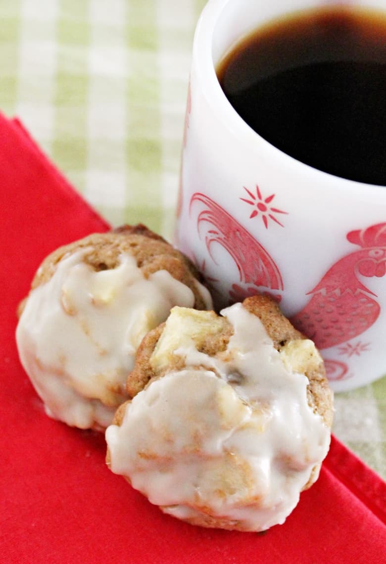 Soft Apple cookies with coffee