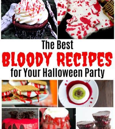 15 Creepy bloody food and drink ideas for a Halloween party. From bloody brownies to bloody beverages, you will find all the best bloody recipes here.