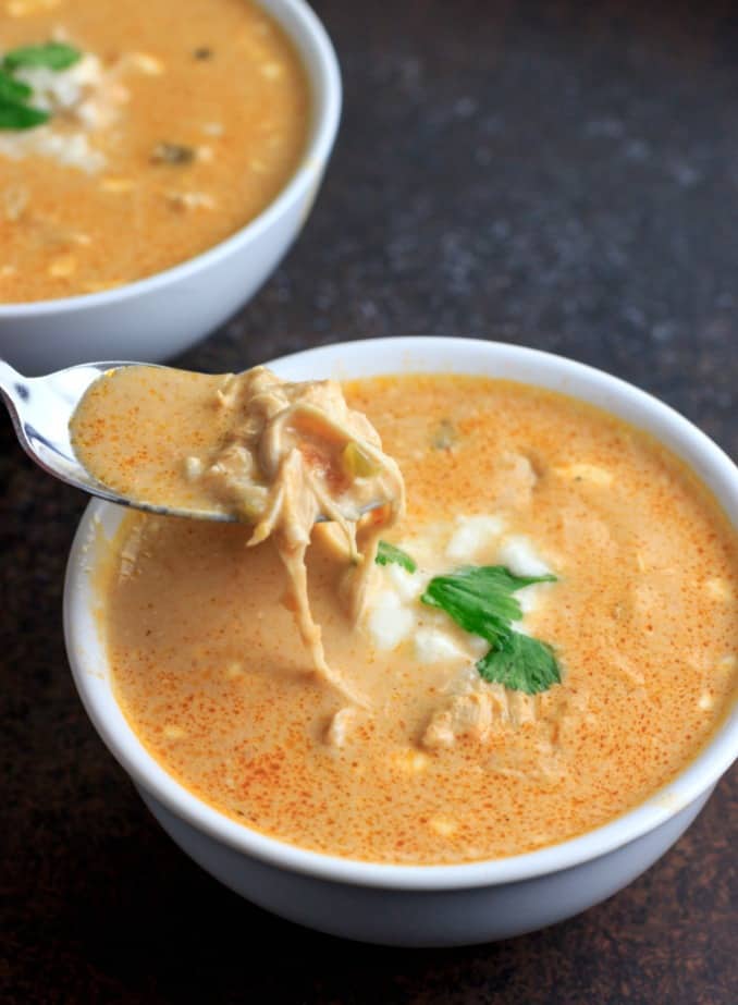 Chicken Salsa Queso Soup from Beauty and the Foodie