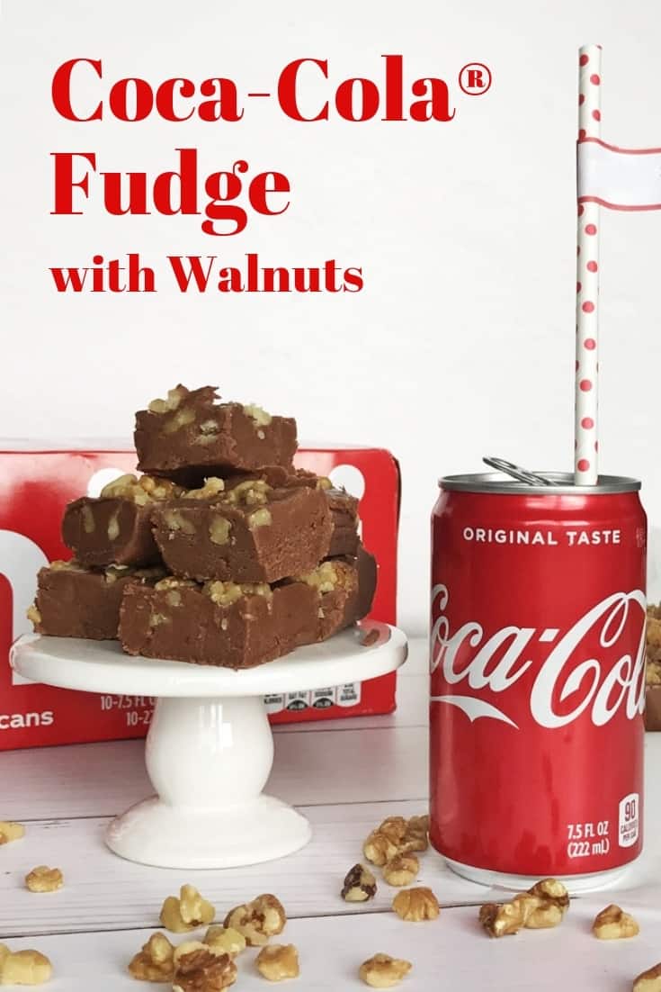 Rich and chocolatey Coca-Cola® Fudge with Walnuts is made using real Coca-Cola®, giving it a great kick of Coca-Cola® taste.