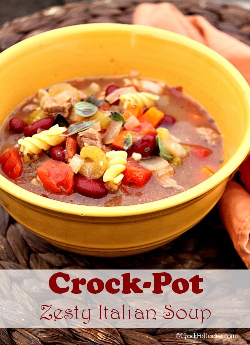 Crockpot Zesty Italian Soup from Crock-Pot Ladies