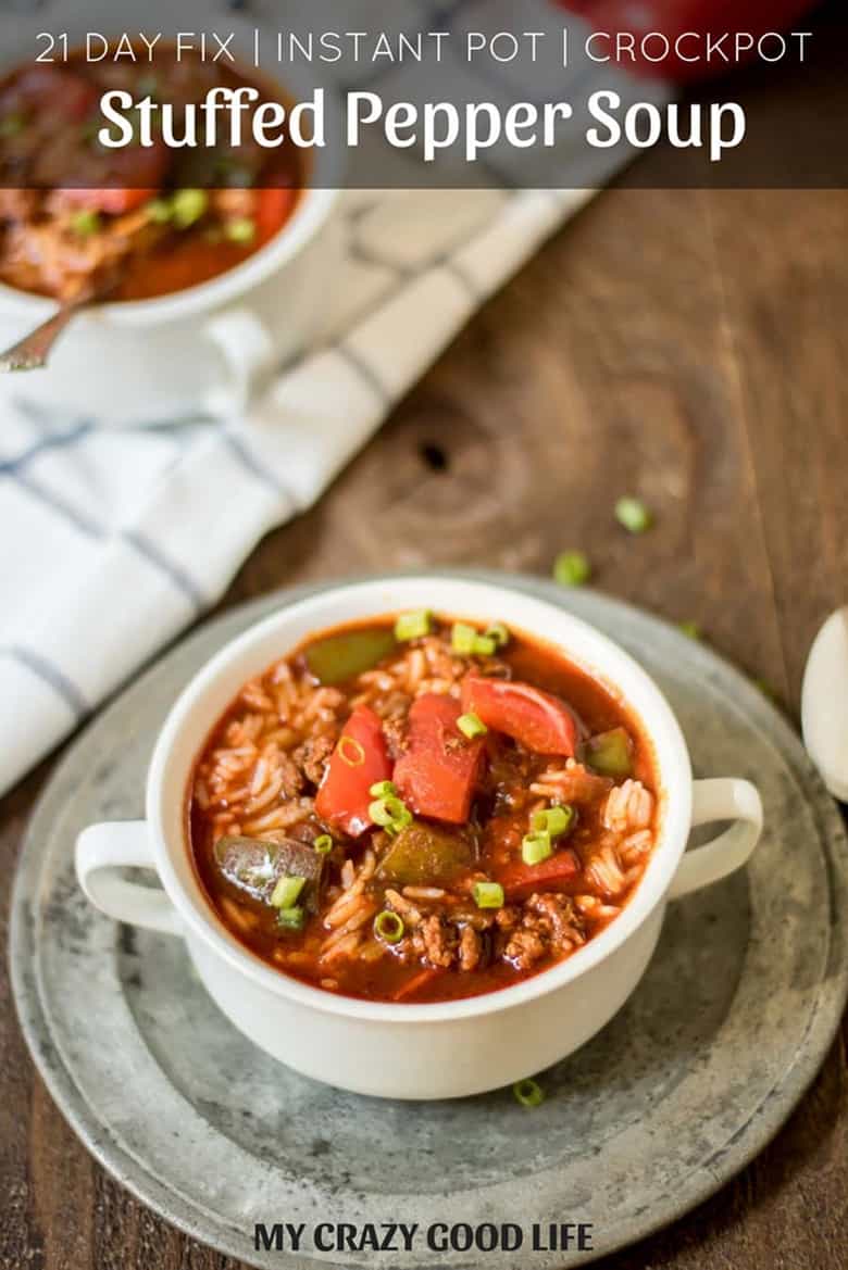 Crockpot Stuffed Pepper Soup from My Crazy Good Life