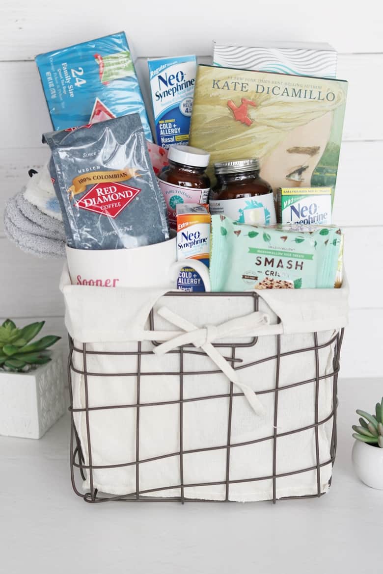 Make a Get Well Soon gift basket or care package for a sick family member or friend with these get well soon gift ideas.