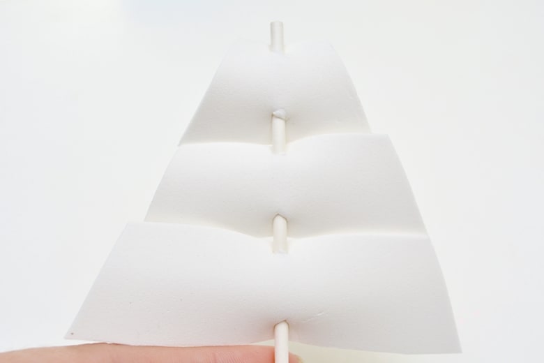 How to make a pilgrim ship sail for a jello cup