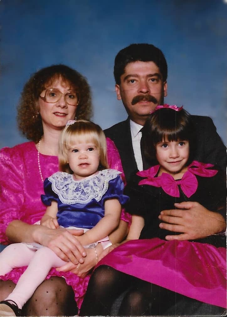 Mom, dad, little sis and I in one of my favorite family pictures.