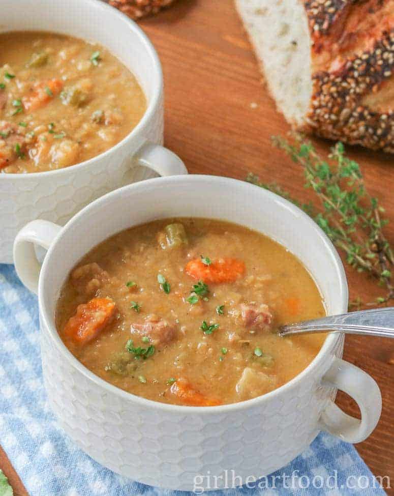 Slow Cooker Split Pea Soup from Girl Heart Food