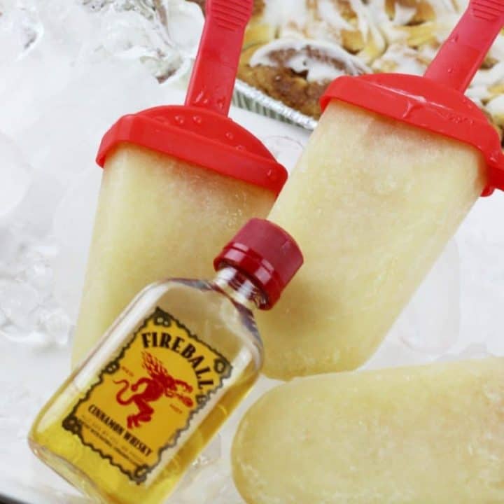 Fireball Whiskey Cinnamon Roll Boozy Ice Pop Recipe