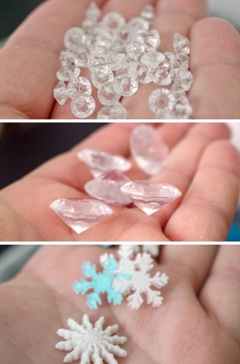 Snowflake and diamond beads