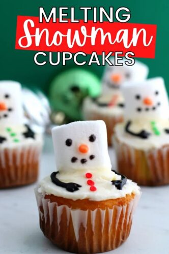 Melting Snowman Cupcakes