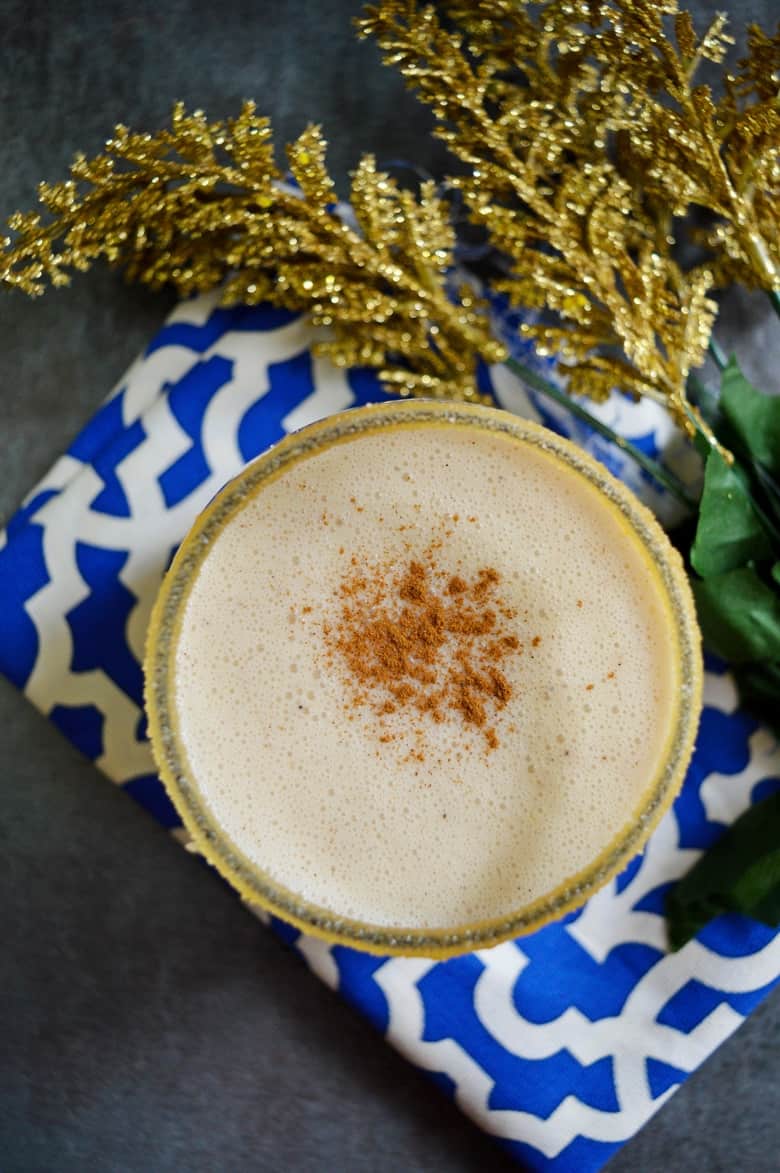 A rich and creamy, no-egg, coquito recipe made with rum and coconut milk.