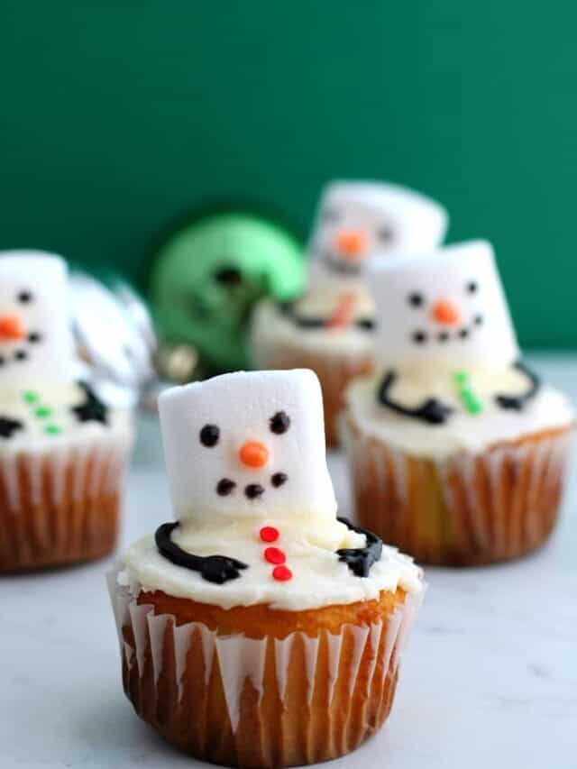 Melting Snowman Cupcakes Story