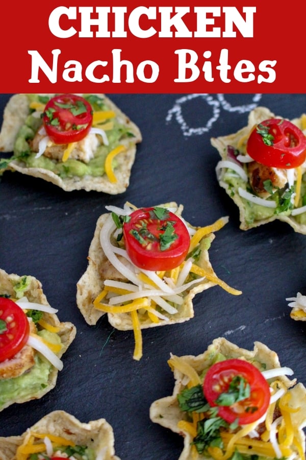 Tasty chicken nacho bites are a quick and easy finger food for parties or game day snacking.