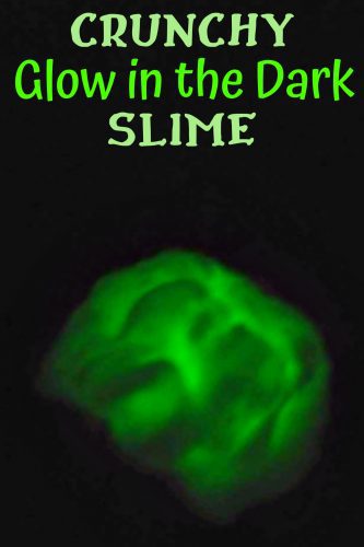 Crunchy glow in the dark slime pin.