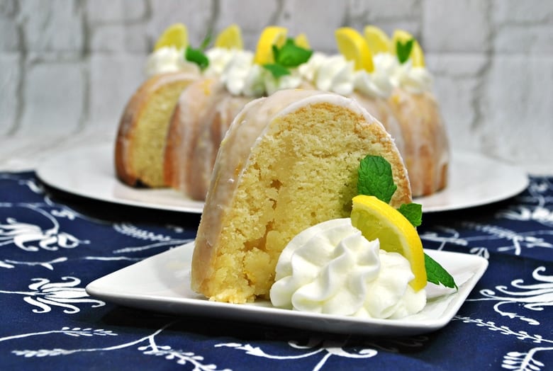 Lemon Bundt Cake with a Sweet Lemon Glaze Topping