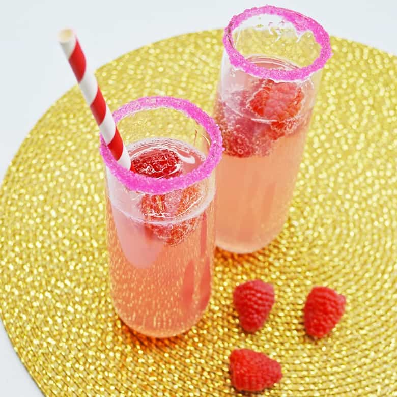 Lemon Raspberry Mimosa - Cashmere & Cocktails