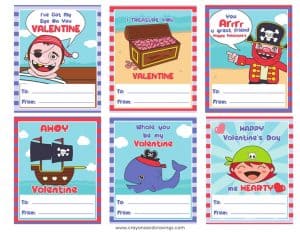 Printable Pirate Valentines for Kids