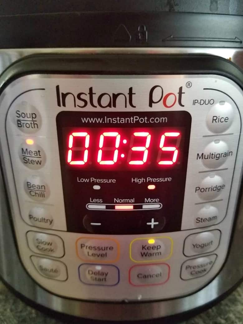 Set Instant Pot to Beef Function