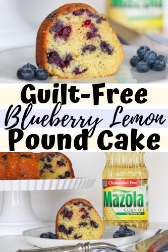 A moist and delicious blueberry lemon pound cake recipe that makes the perfect guilt-free dessert after a lightened up meal.
