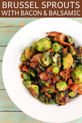 Brussel sprouts with bacon and balsamic reduction makes a delicious and easy side dish. These are seriously the best brussel sprouts ever.