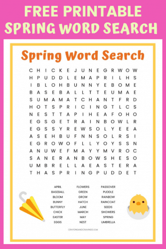 Spring Word Search printable worksheet with 24 Spring themed vocabulary words to find. Download this spring-themed activity for kids for free.