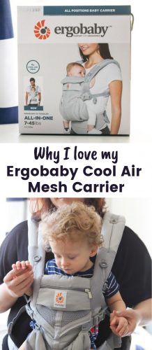 Today I want to share with you a bit about how I came to love babywearing and why I am in love with my new Ergobaby Cool Air Mesh Carrier.