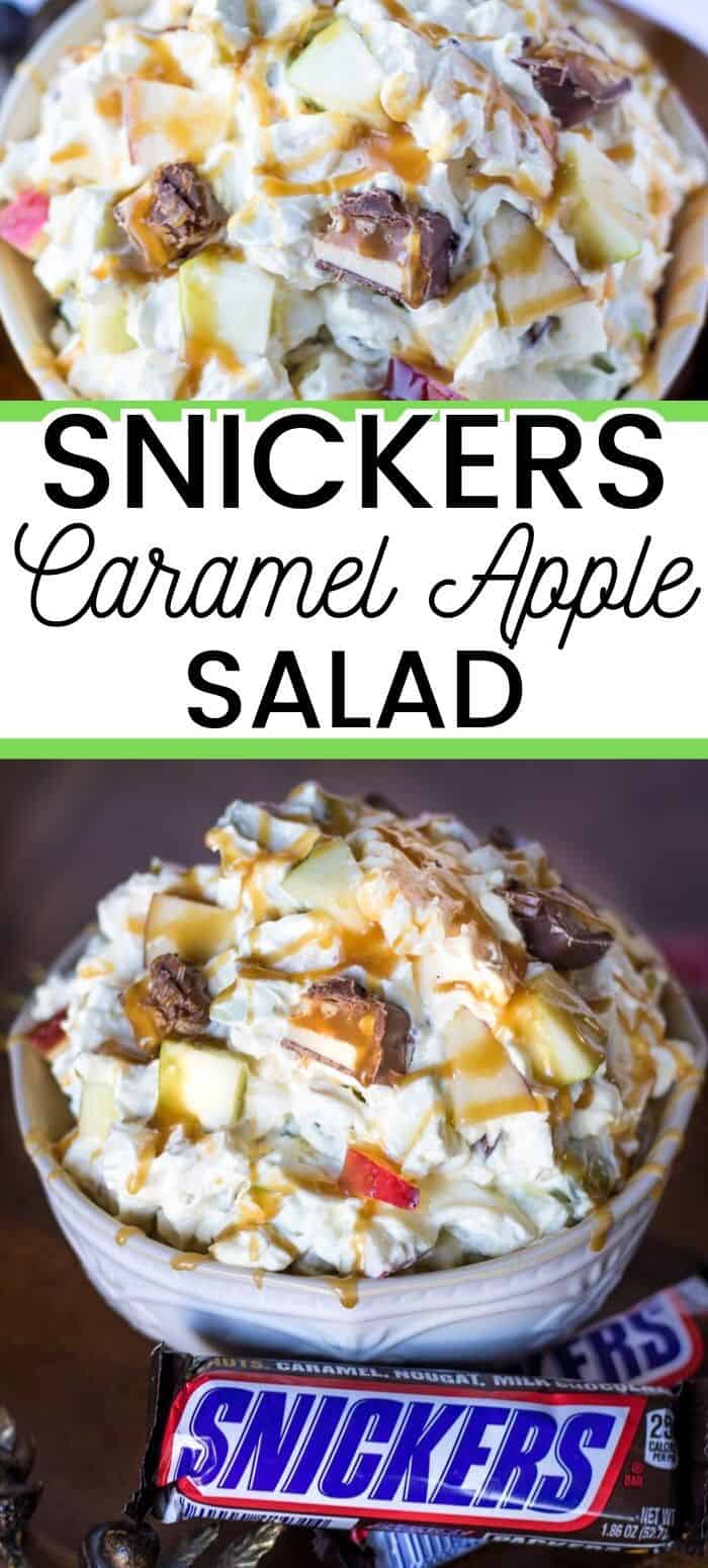 Apple Snickers Salad (Easy 10 Minute Dessert Recipe)